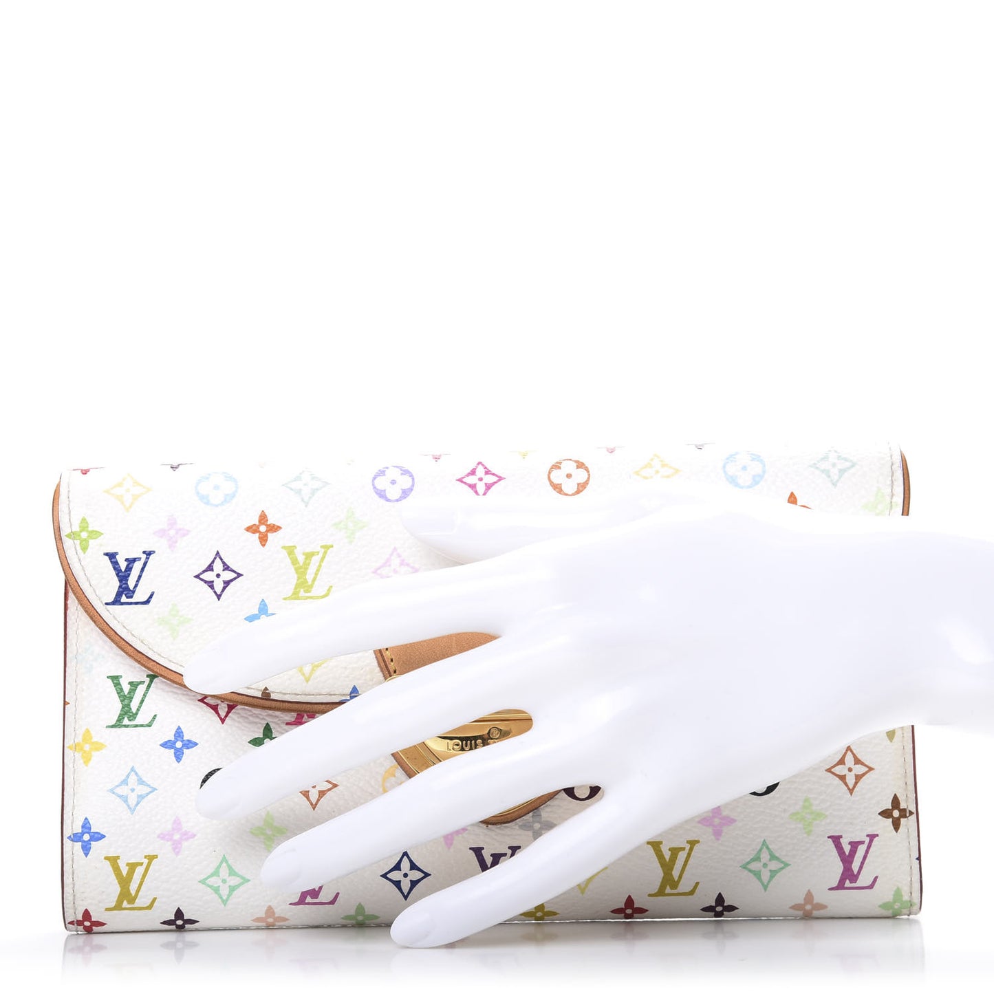 Monogram Multicolor Eugenie Wallet White