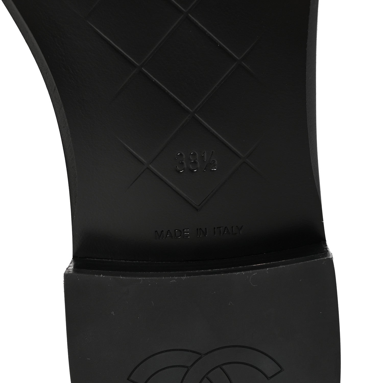 Chanel Crumpled Lambskin Quilted CC Turnlock Loafers 38.5 Black 7 of 10