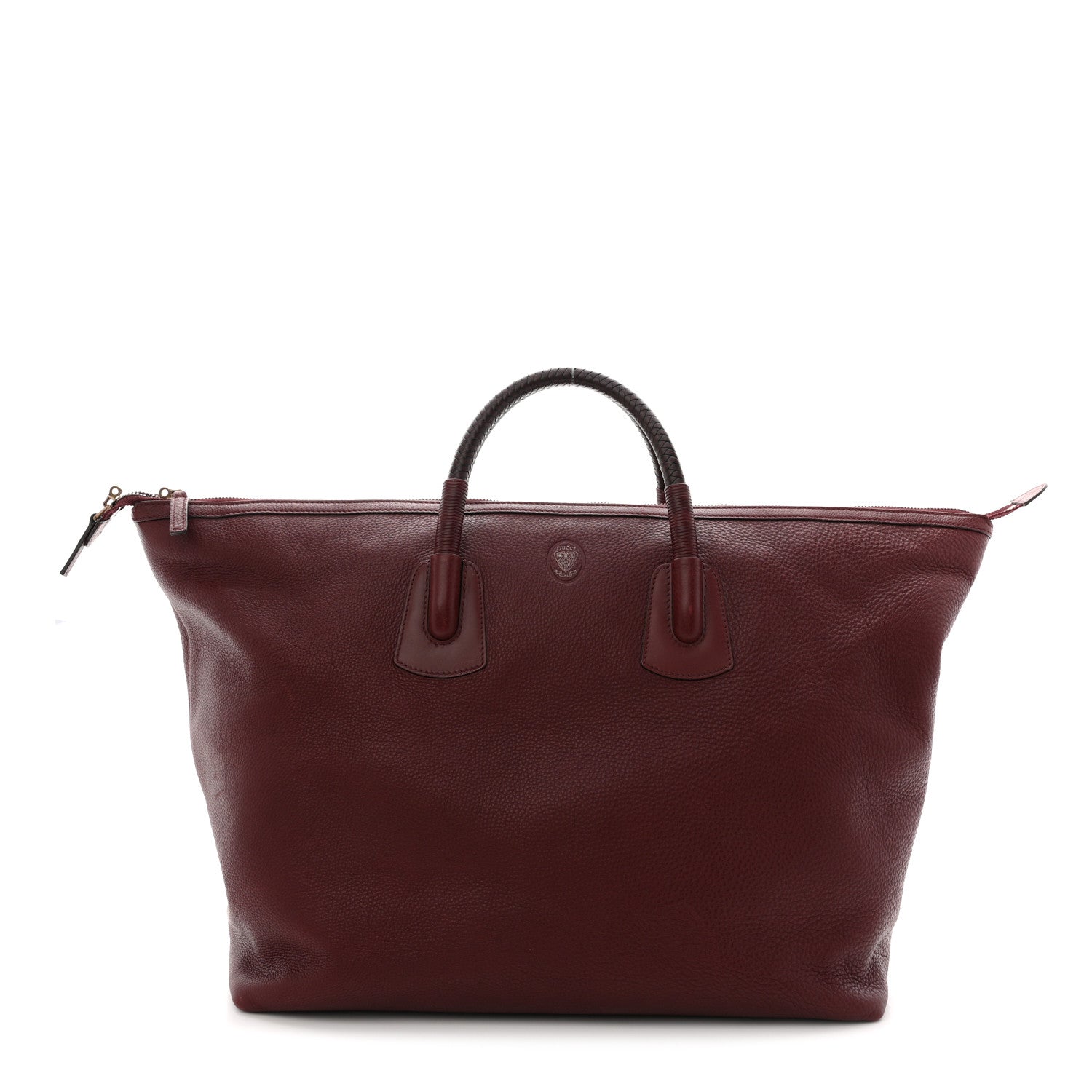 Gucci Grained Calfskin Duffle Bag Burgundy 1 of 27