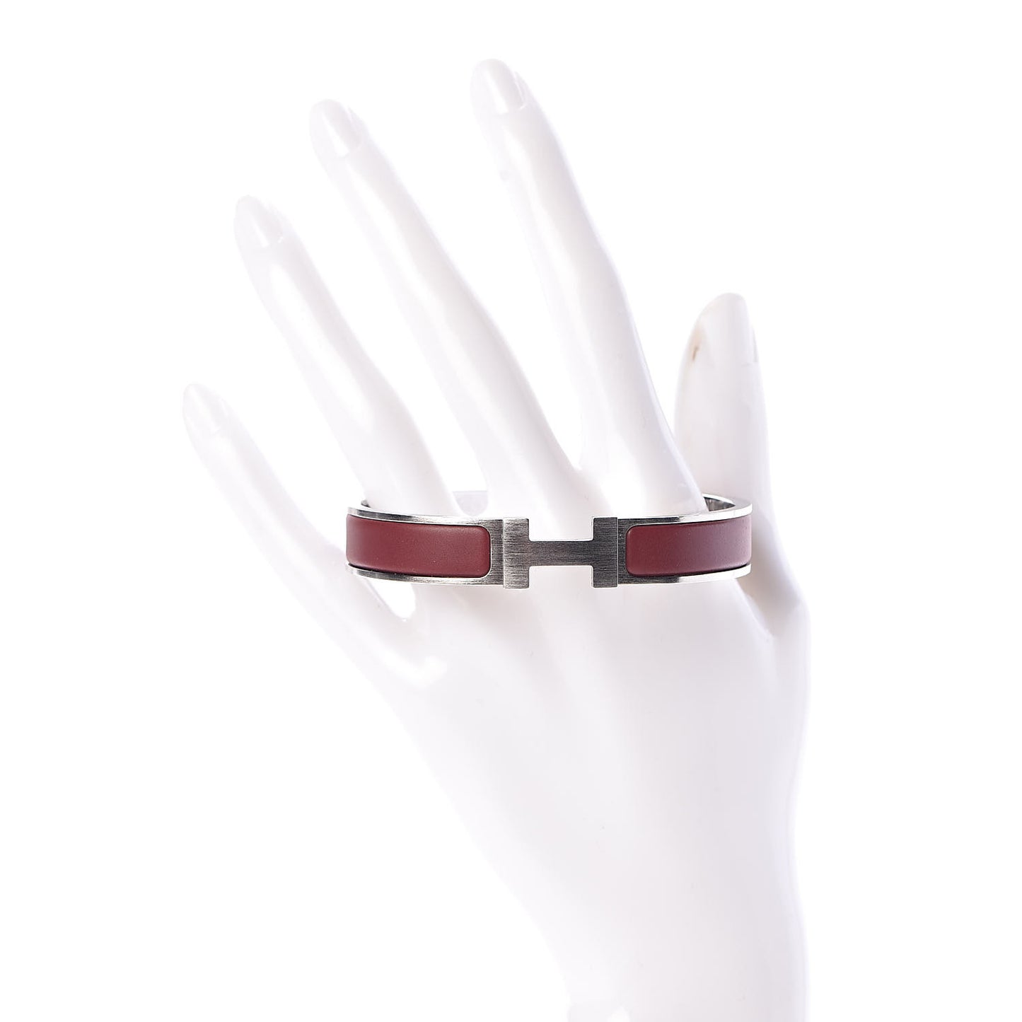 Matte Enamel Narrow Clic Clac HH Bracelet T5 New Rouge H
