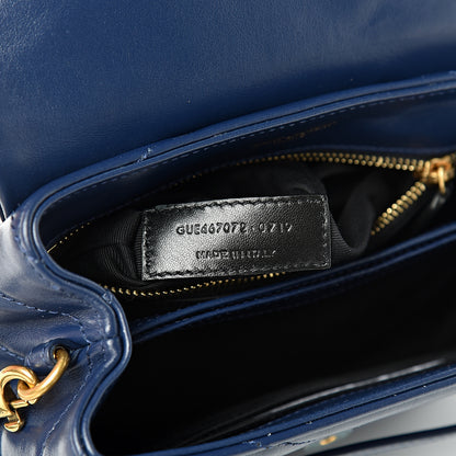 Saint Laurent Calfskin Y Quilted Monogram Toy Loulou Crossbody Bag New Cobalt 6 of 11