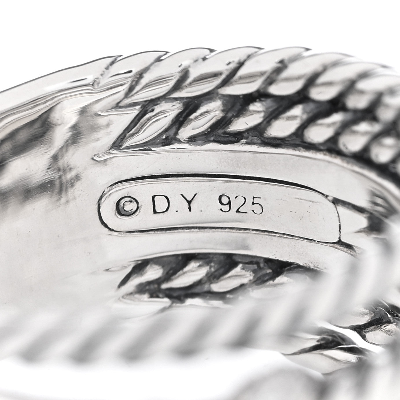 Sterling Silver Diamond Double X Crossover Ring 53 6.25