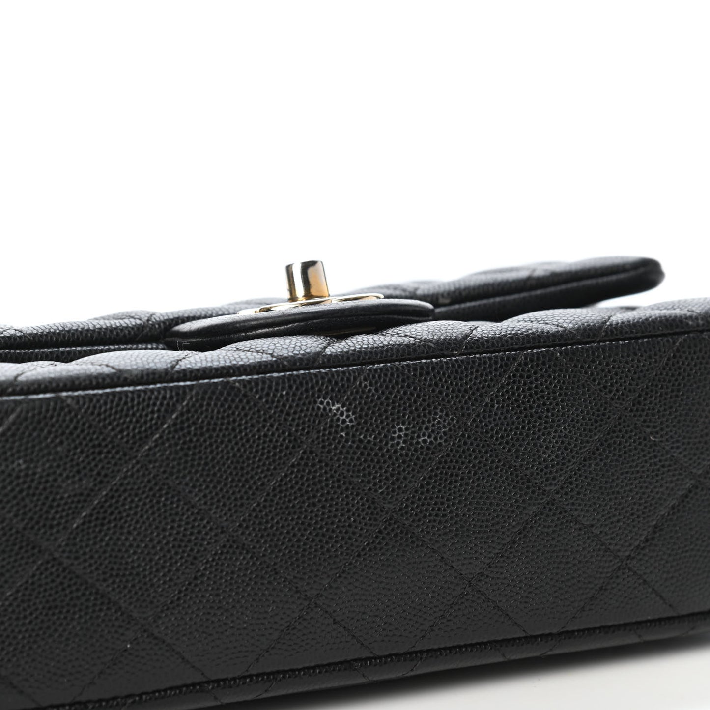 Caviar Quilted Mini Rectangular Flap Black