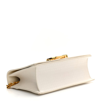 Christian Dior Patent Micro-Cannage 30 Montaigne Chain Flap Bag White 5 of 10