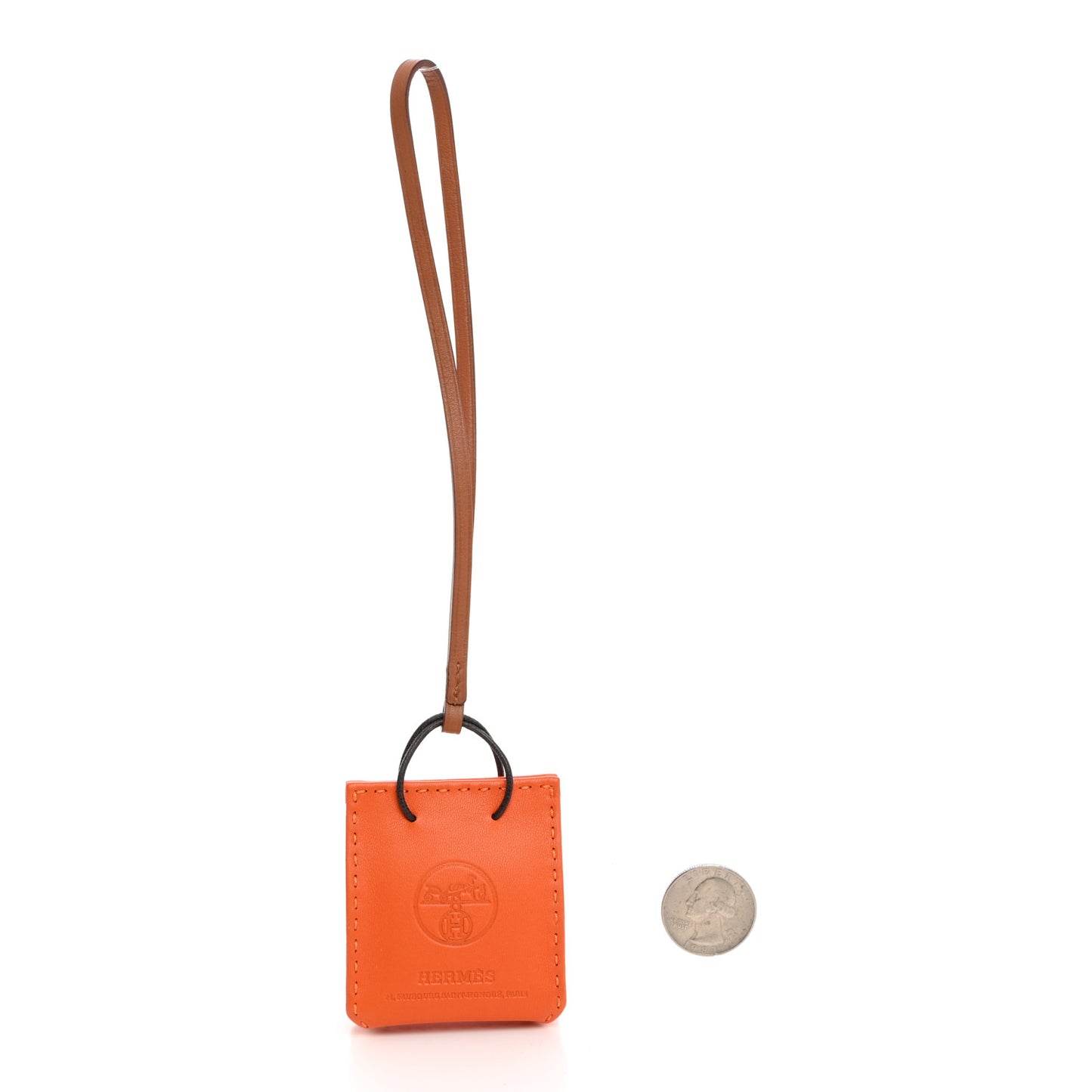 Milo Lambskin Swift Shopping Bag Charm Feu Gold