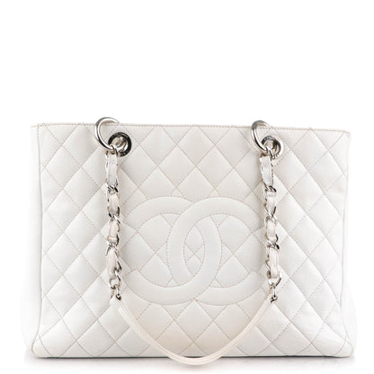 Chanel Caviar Quilted Grand Shopping Tote GST White 1 of 11