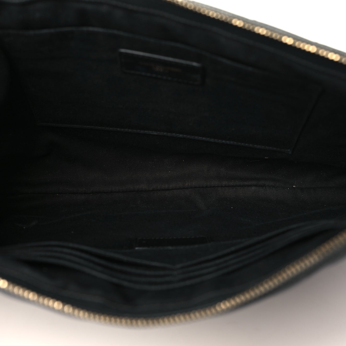 Calfskin Matelasse Chevron Cassandre Monogram Document Holder Coal