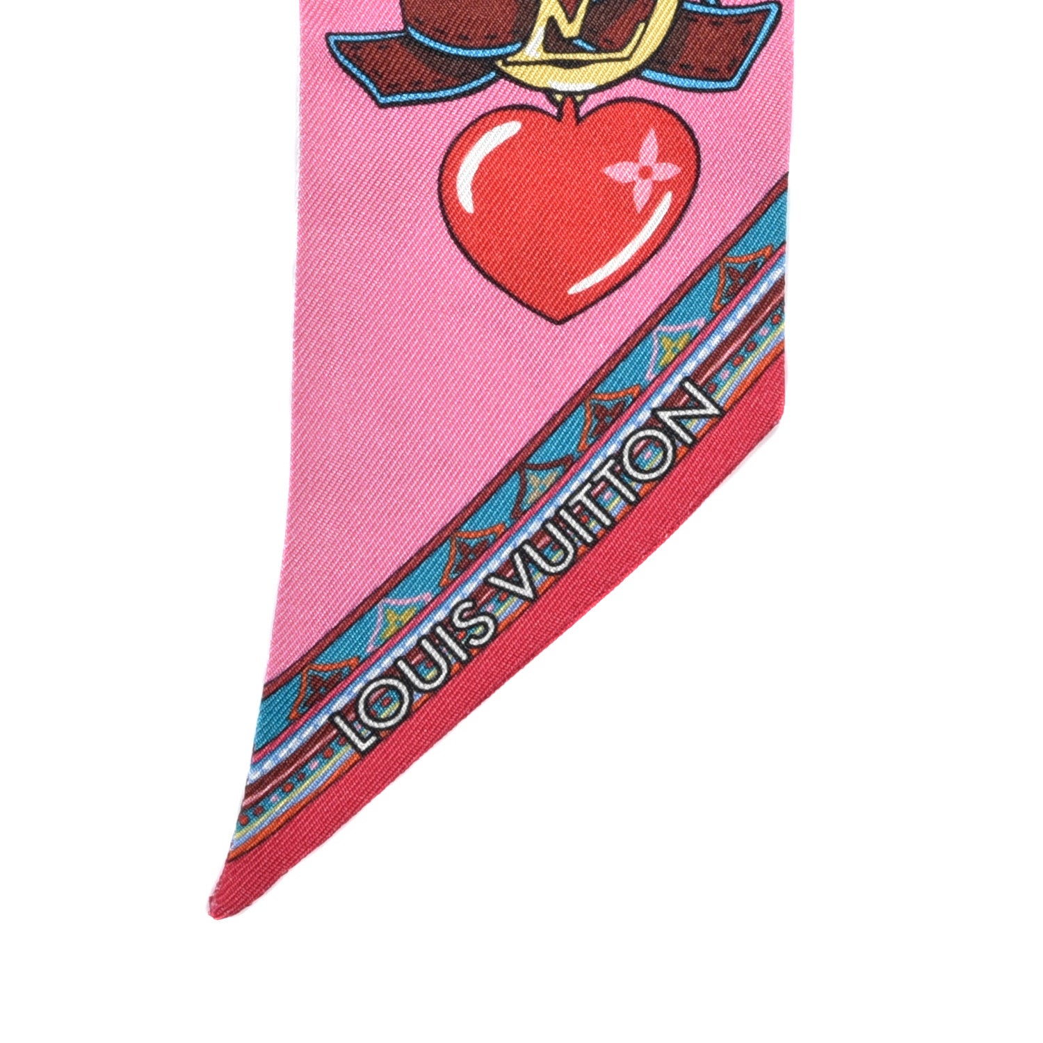 Louis Vuitton Silk Monogram Romance BB Bandeau Rose 3 of 4