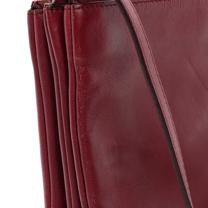 Celine Smooth Lambskin Small Trio Crossbody Bag Burgundy 12 of 12