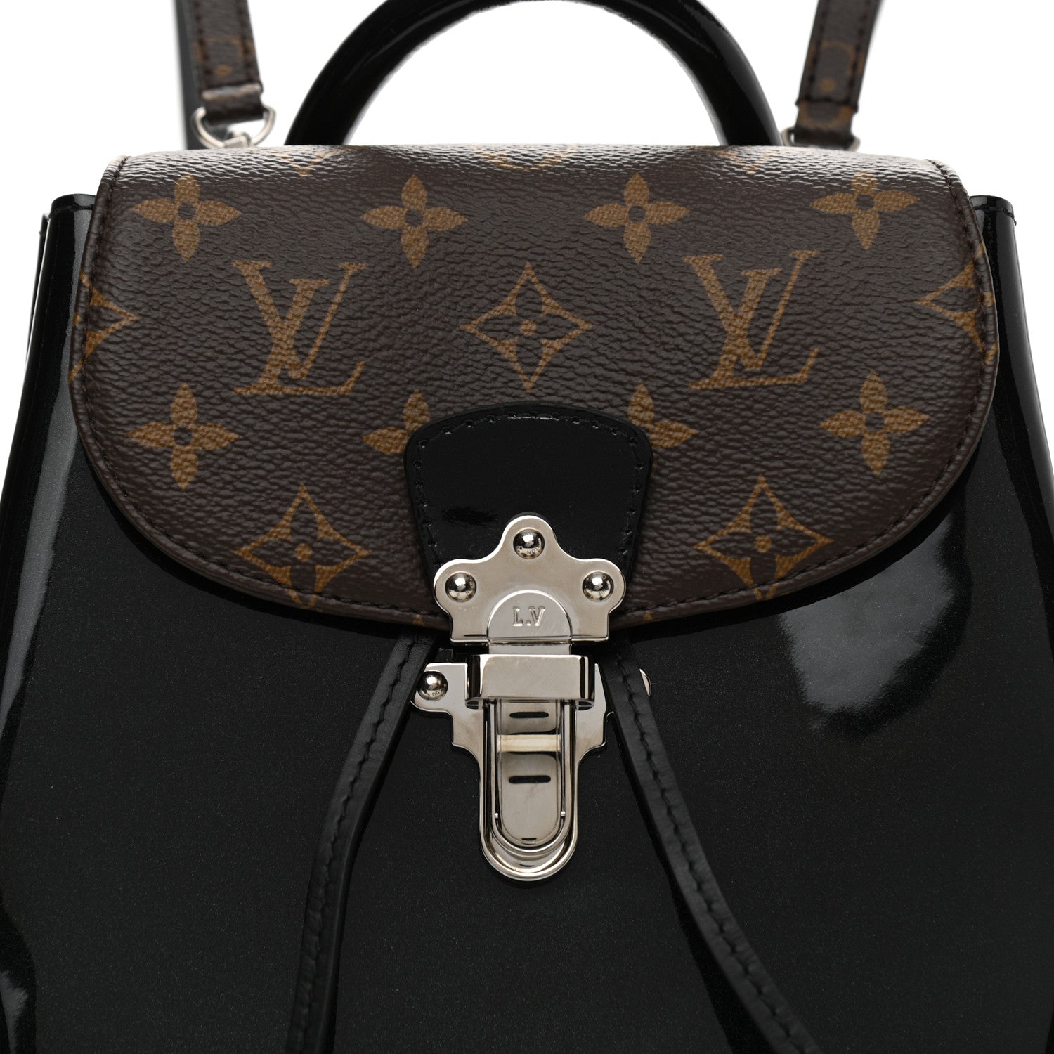 Louis Vuitton Patent Monogram Hot Springs Backpack Black 7 of 8