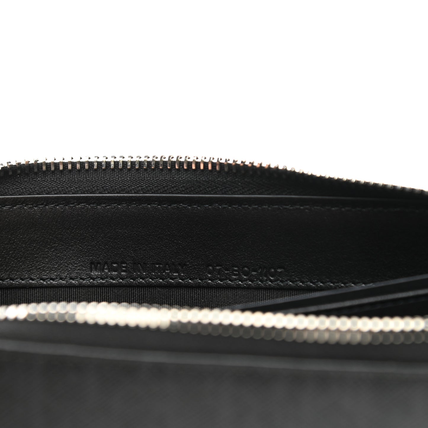 Grained Calfskin Rose Print Voyageur Zip Around Wallet Black Multicolor