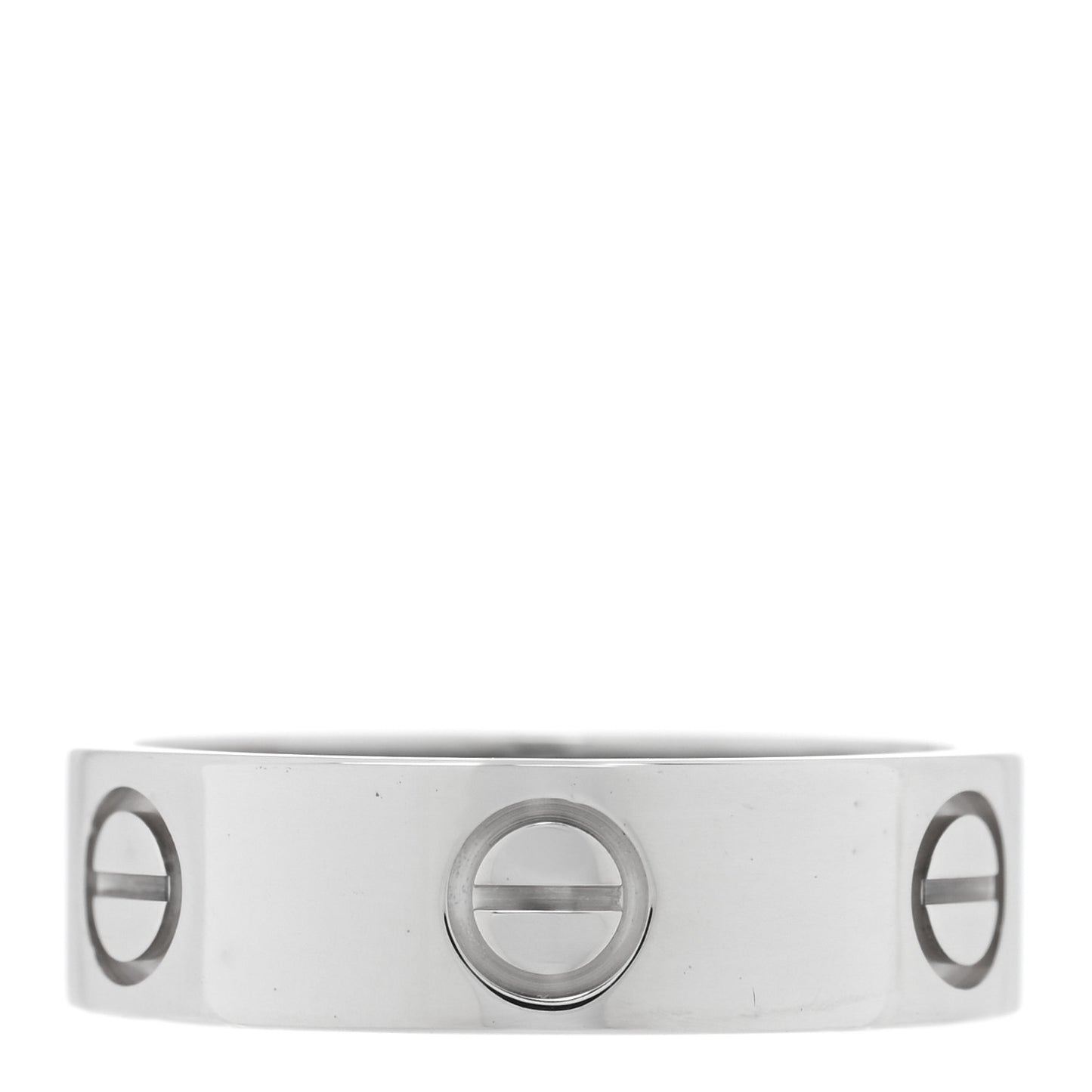 18K White Gold 5.5mm LOVE Ring 53 6.5