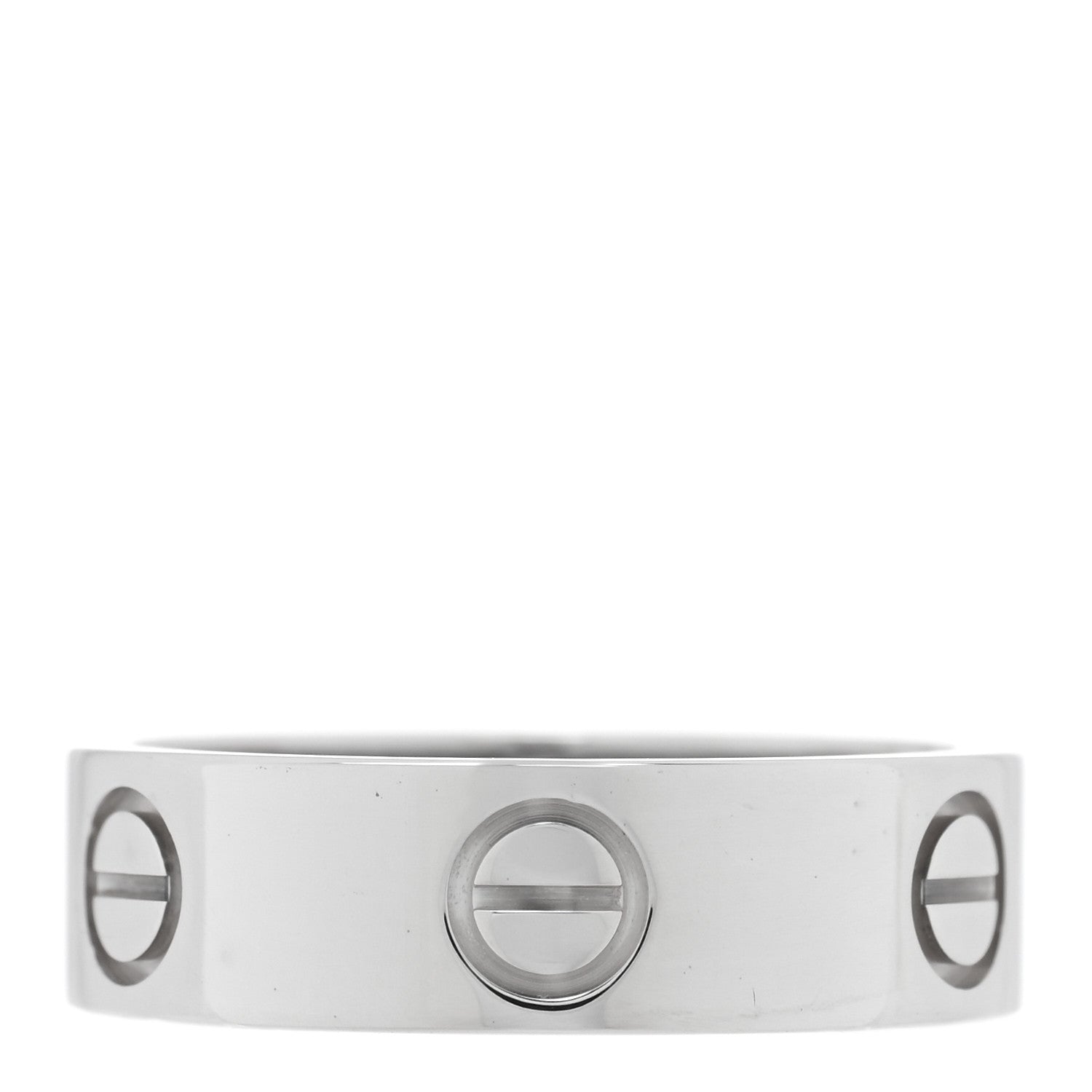 Cartier 18K White Gold 5.5mm LOVE Ring 53 6.5 3 of 4