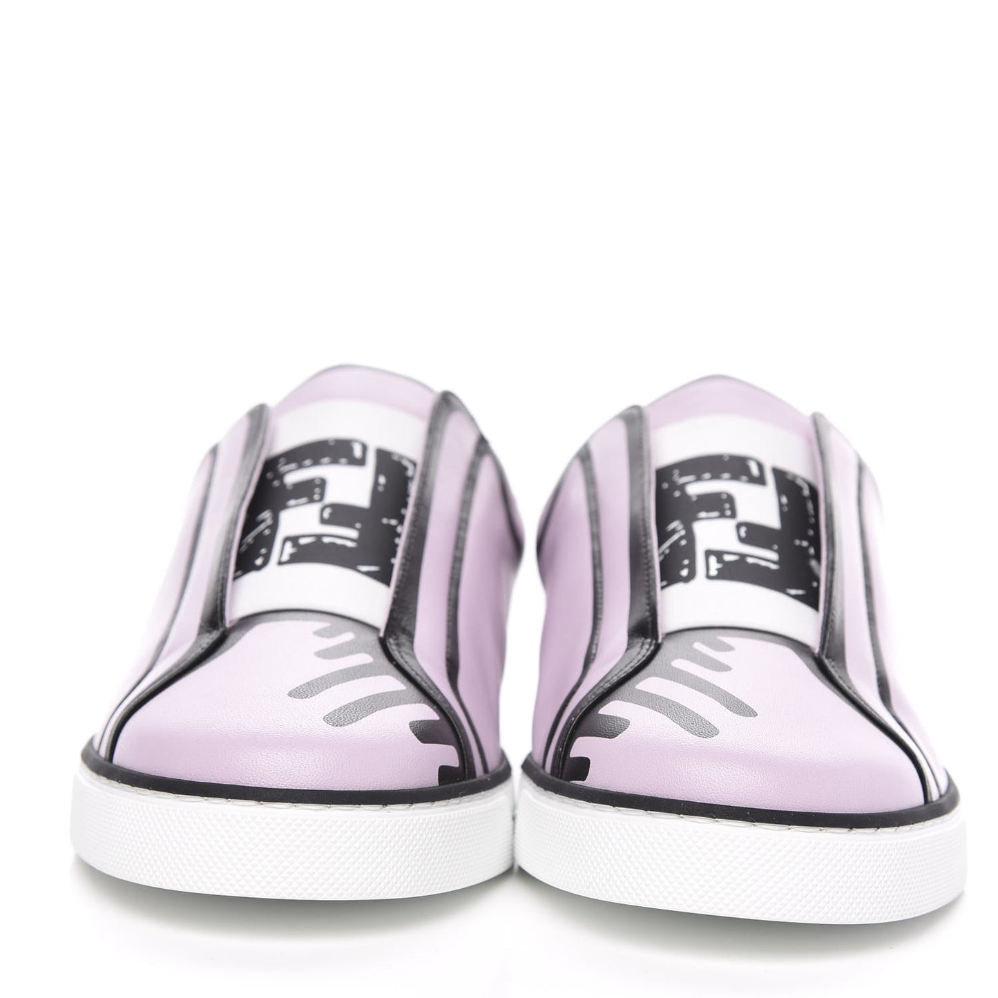 X JOSHUA VIDES Nappa Rockoclick Slip On Sneakers 39.5 Pink Xiloph White Black