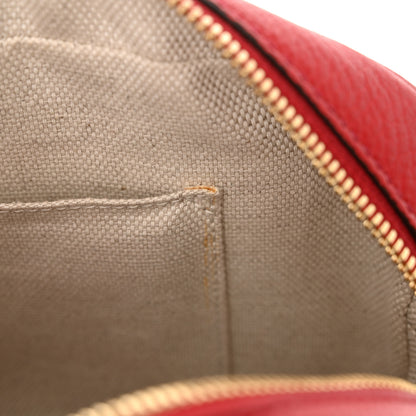 Gucci Pebbled Calfskin Small Soho Disco Bag Vibrant Red 11 of 12