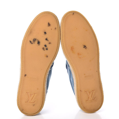 Louis Vuitton Denim Damier Mens Coconut Grove Espadrilles 12 Blue 7 of 12