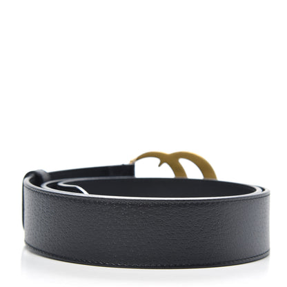 Gucci Textured Calfskin Double G 40mm Belt 95 38 Black 2 of 5