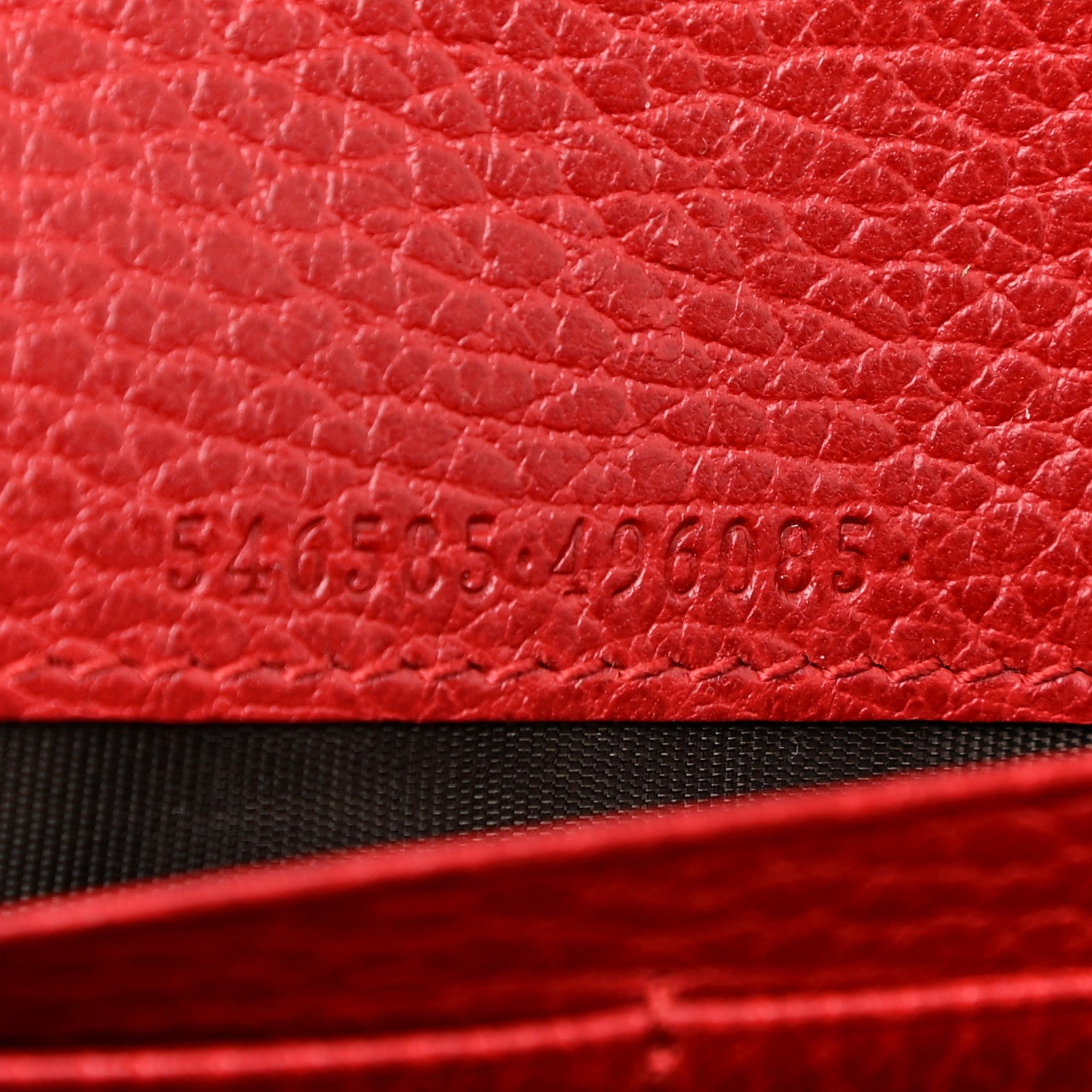 Gucci Dollar Calfskin Petite GG Marmont Wallet Chain Bag Hibiscus Red 9 of 16