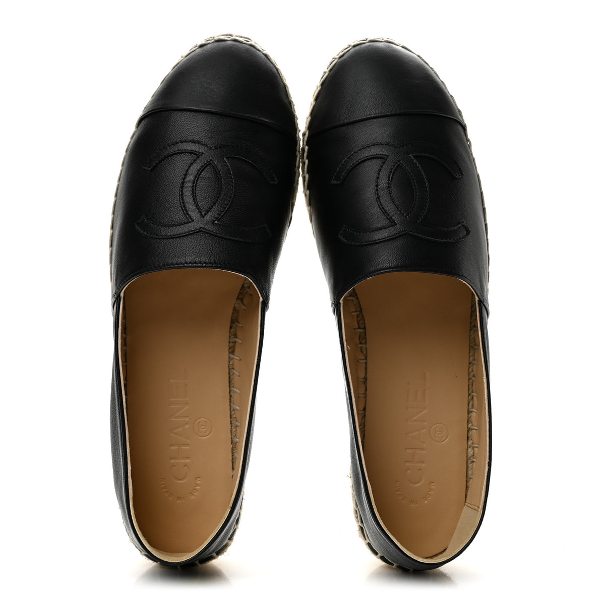 Chanel Lambskin CC Espadrilles 39 Black 2 of 11