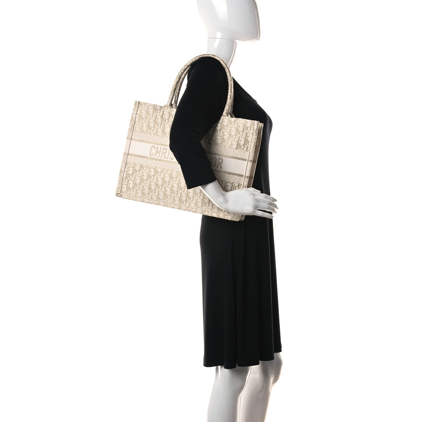 Oblique Medium Book Tote Gold Multicolor