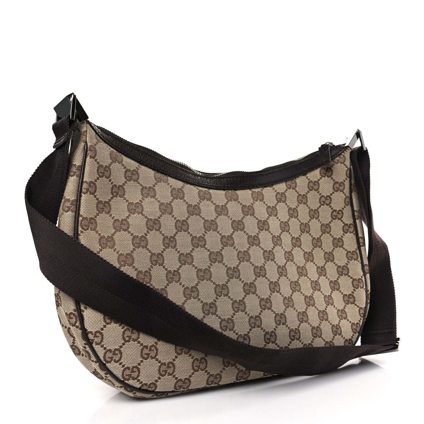 Monogram Medium Half Moon Hobo Dark Brown
