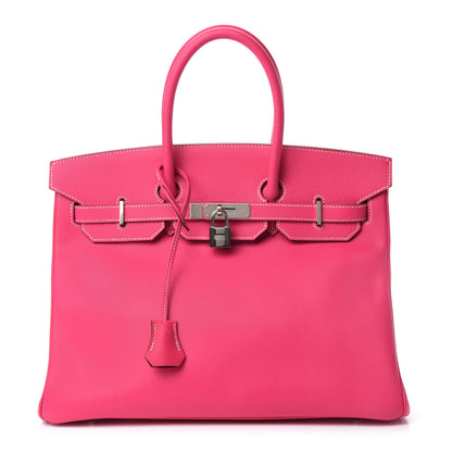 Hermes Epsom Candy Birkin 35 Rose Tyrien Rubis 1 of 12