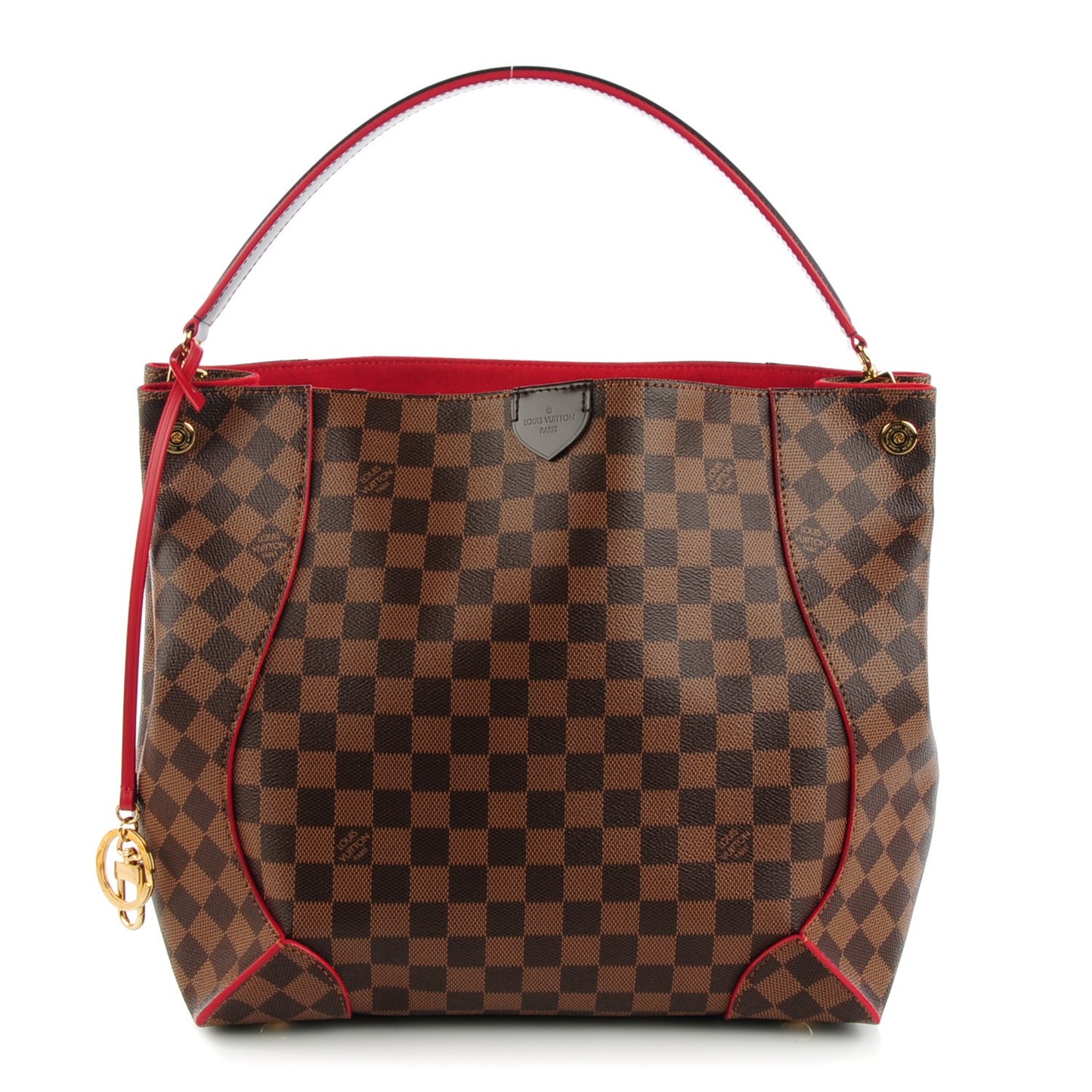 Damier Ebene Caissa Hobo Cherry