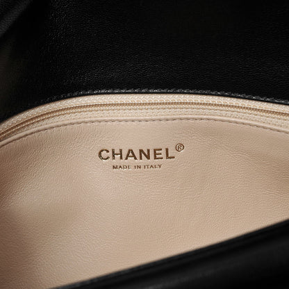 Chanel Lambskin Chain Chevron CC Clutch Black 6 of 8