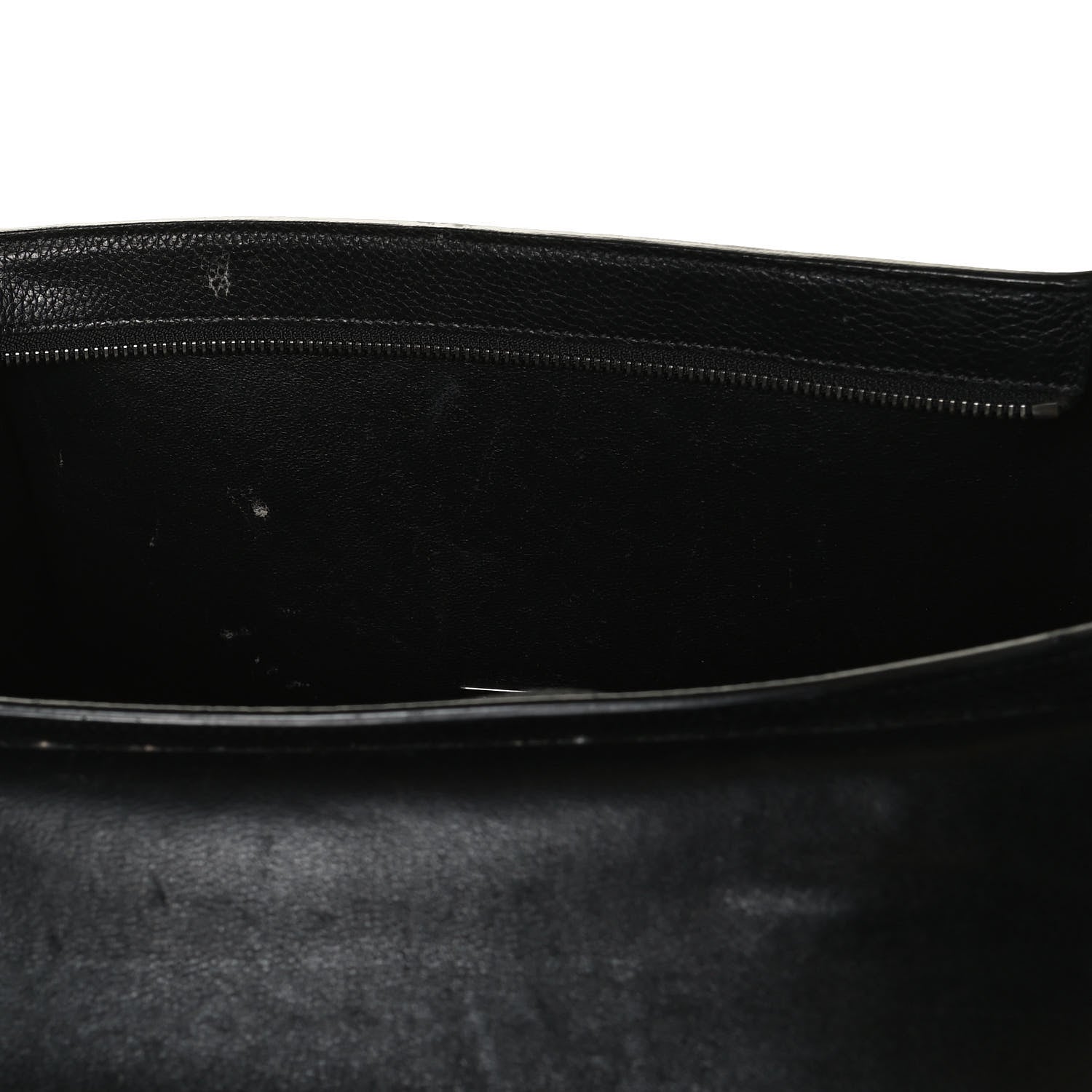Celine Drummed Calfskin Suede Small Trapeze Black 10 of 14