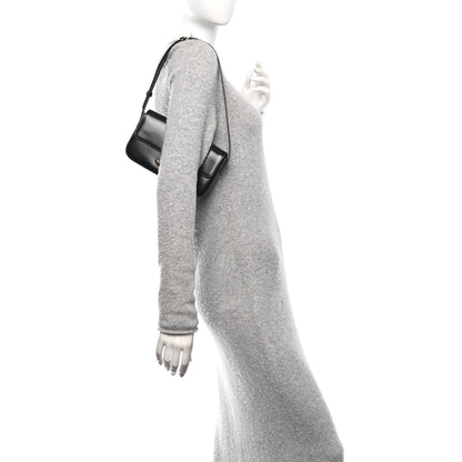 Celine Shiny Calfskin Triomphe Shoulder Bag Black 2 of 10