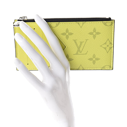 Louis Vuitton Monogram Taiga Coin Card Holder Yellow 2 of 7