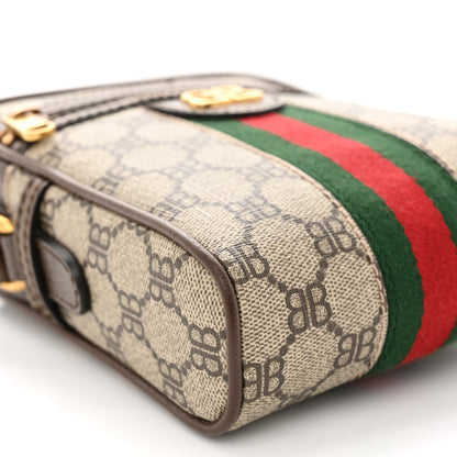 Gucci X BALENCIAGA Supreme Monogram Web Mini Ophidia Messenger Beige Ebony 9 of 10