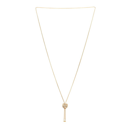 Piaget 18K Rose Gold Diamond Rose Lariat Pendant Necklace 3 of 4