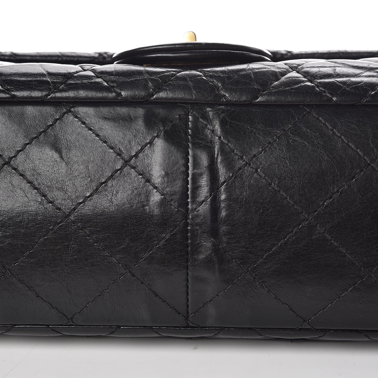Aged Calfskin Quilted 2.55 Reissue 227 Flap Black