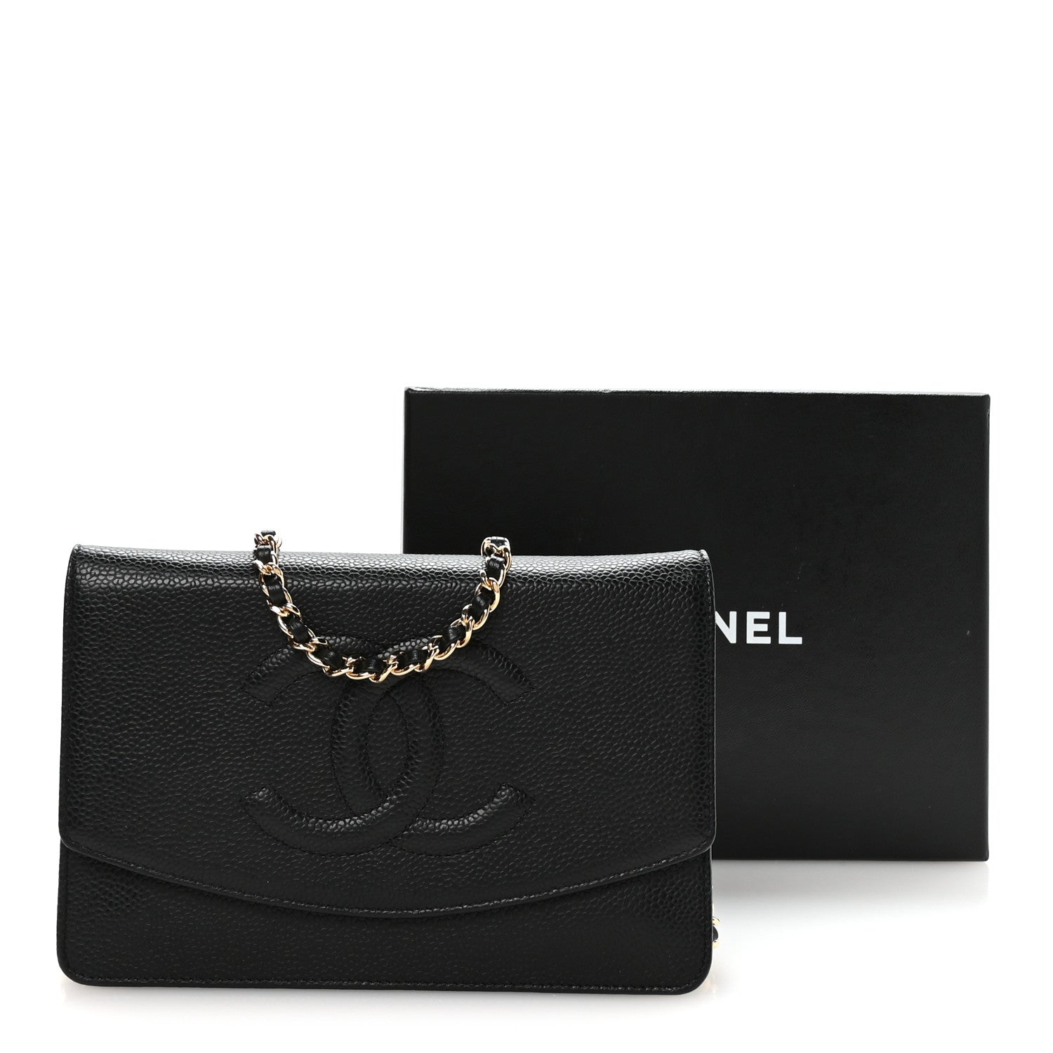 Chanel Caviar Timeless CC Wallet On Chain WOC Black 11 of 11