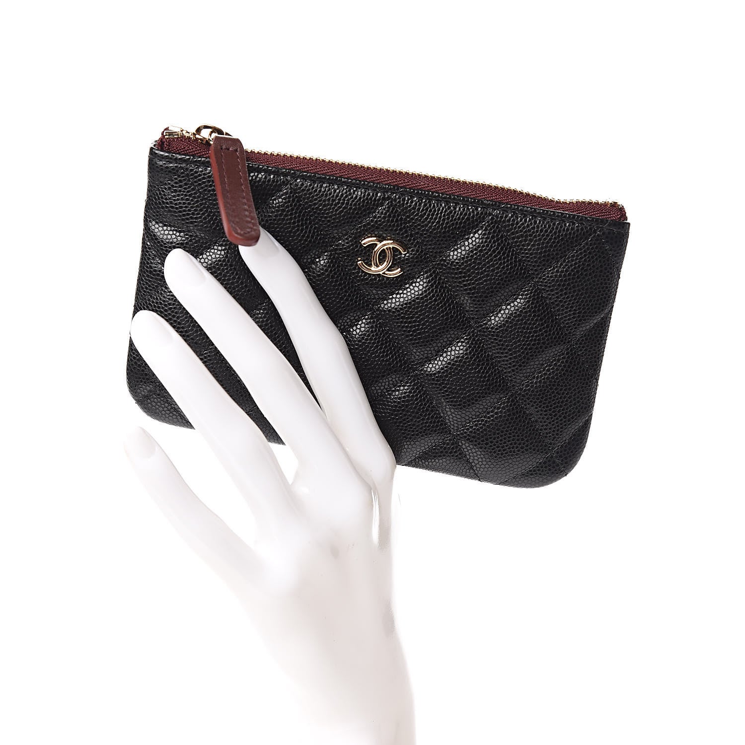 Chanel Caviar Quilted Small Cosmetic Case Black 2 of 8
