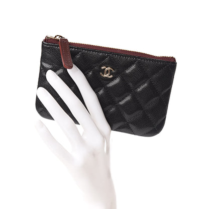Chanel Caviar Quilted Small Cosmetic Case Black 2 of 8