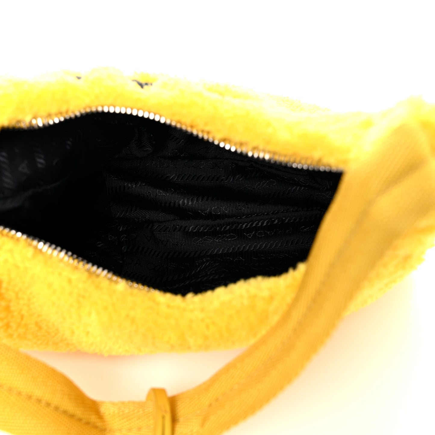Terry Cloth Mini Re-Edition 2000 Bag Giallo Black