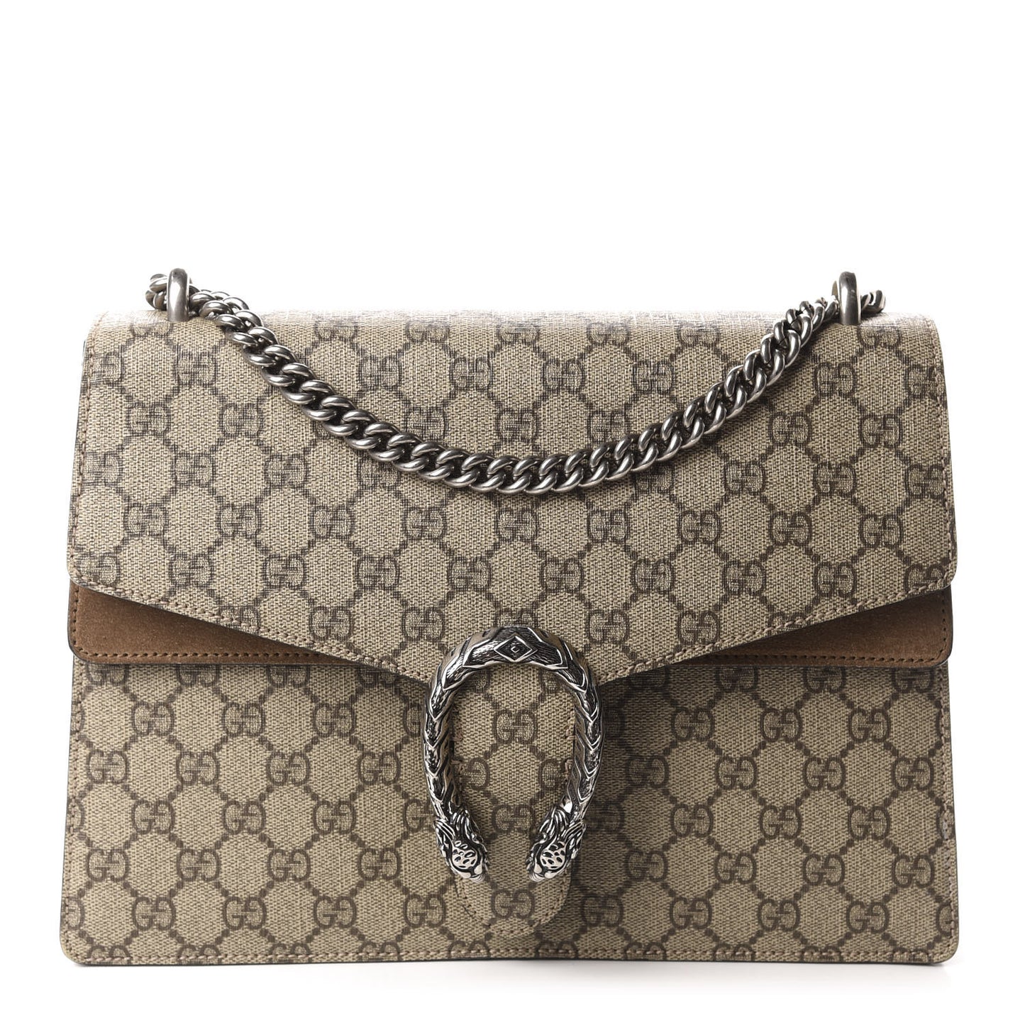 GG Supreme Monogram Medium Dionysus Shoulder Bag Taupe