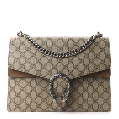 Gucci GG Supreme Monogram Medium Dionysus Shoulder Bag Taupe 1 of 12