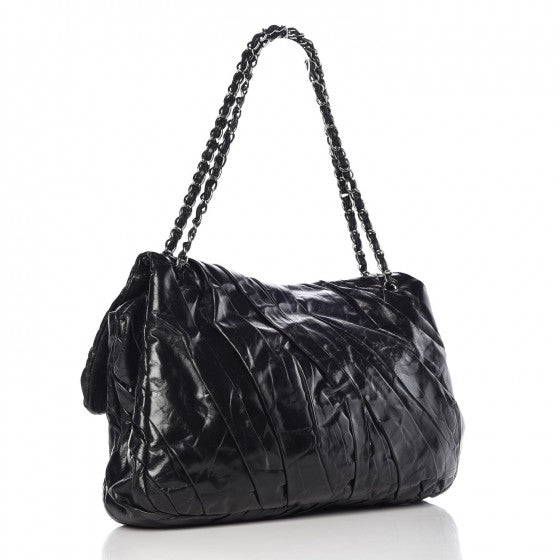 Chanel Glazed Calfskin Twisted Maxi Flap Black 3 of 12