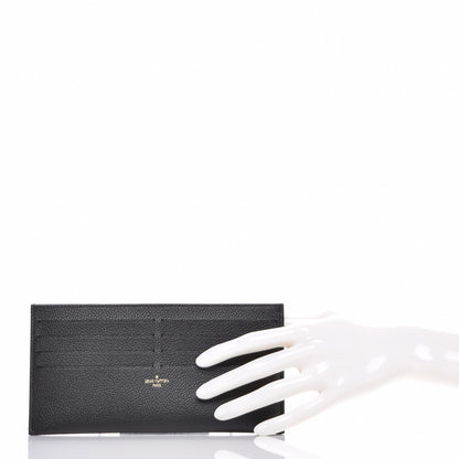 Louis Vuitton Calfskin Felicie Chain Wallet Card Holder Insert Black 2 of 6