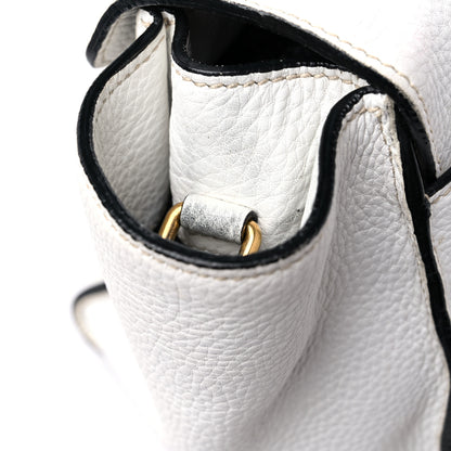 Prada Vitello Daino Sound Twin Pocket Satchel Bianco 12 of 16
