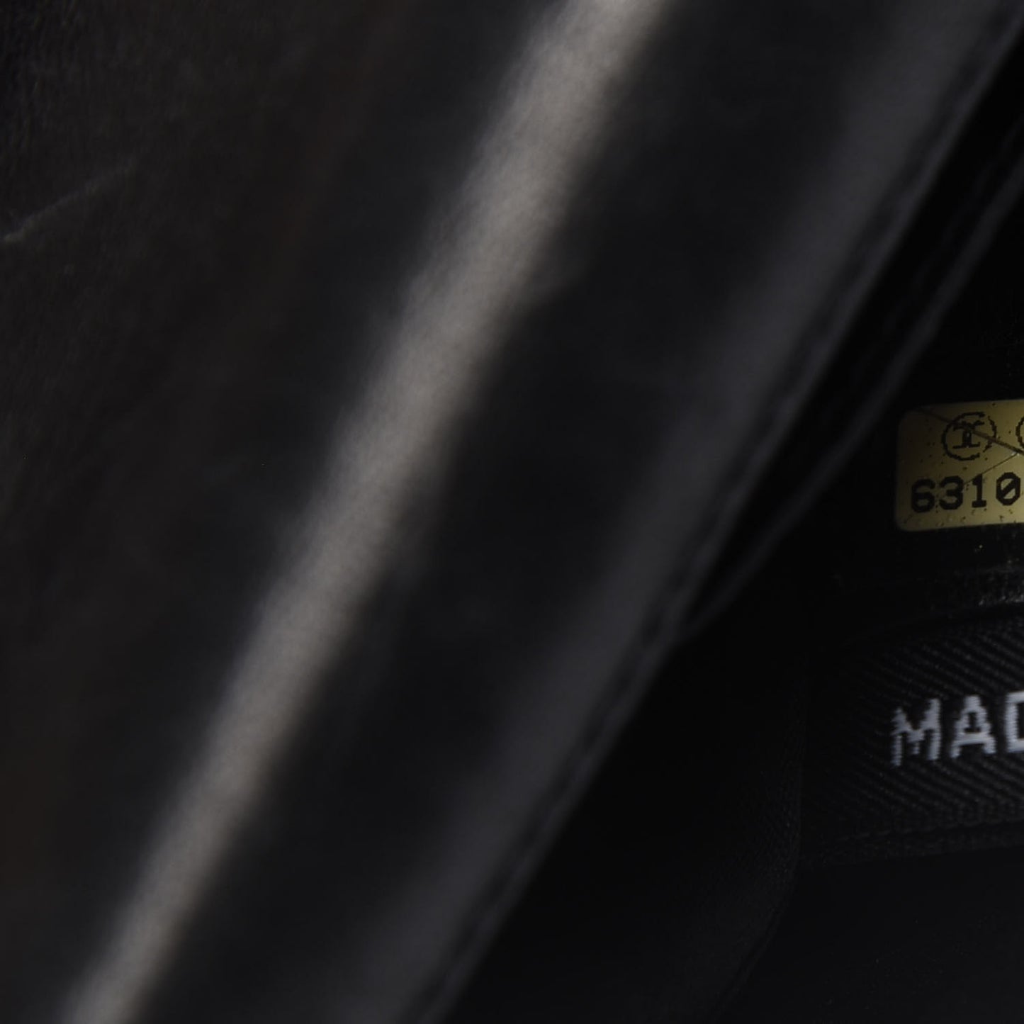 Lambskin East West Chocolate Bar Flap Black