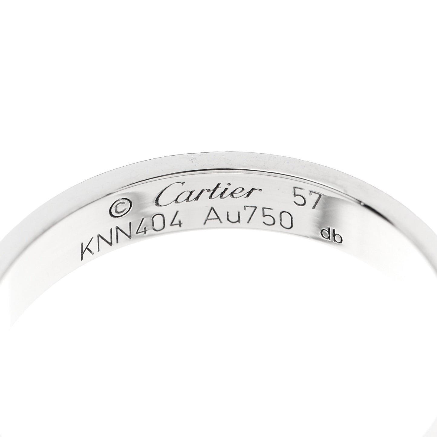 18K White Gold 3.5mm LOVE Wedding Band Ring 57 8