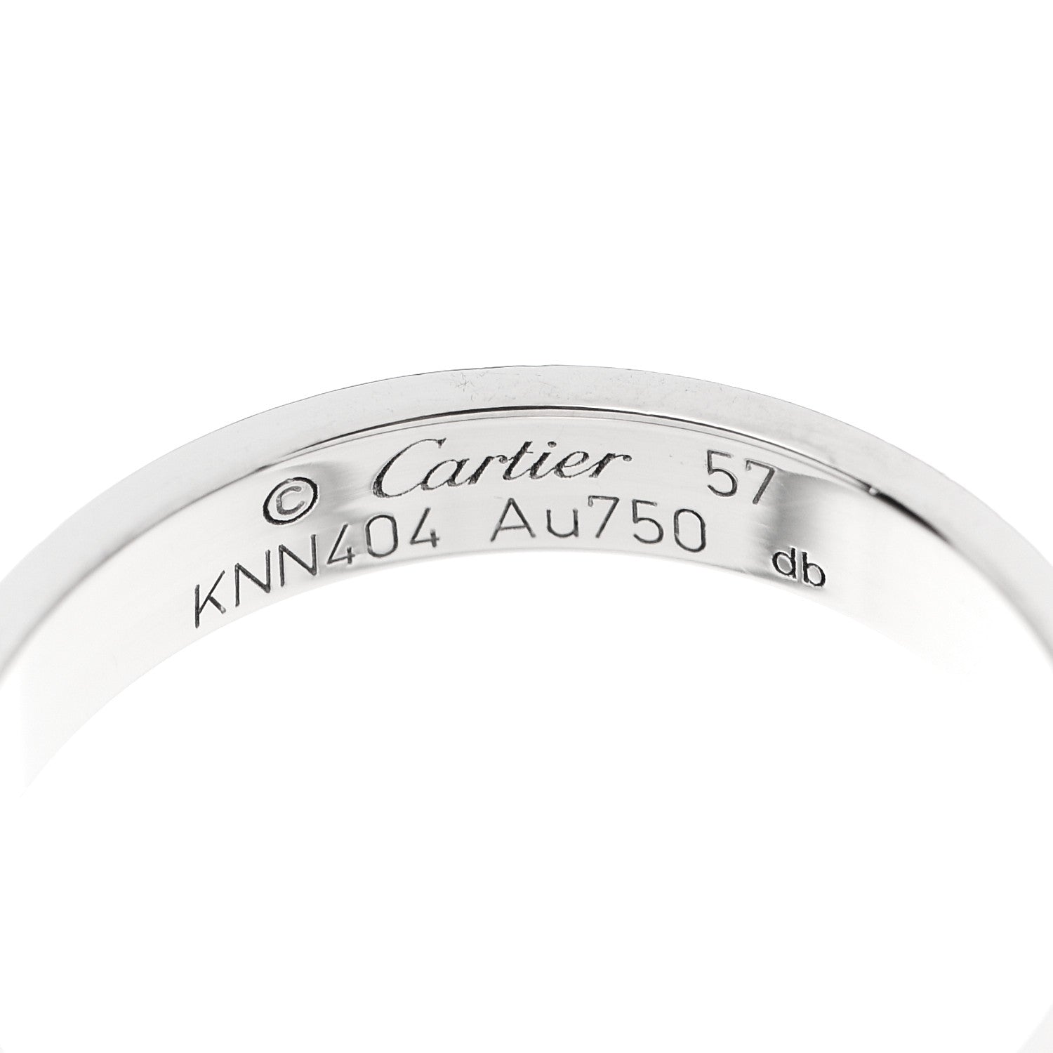 Cartier 18K White Gold 3.5mm LOVE Wedding Band Ring 57 8 4 of 5