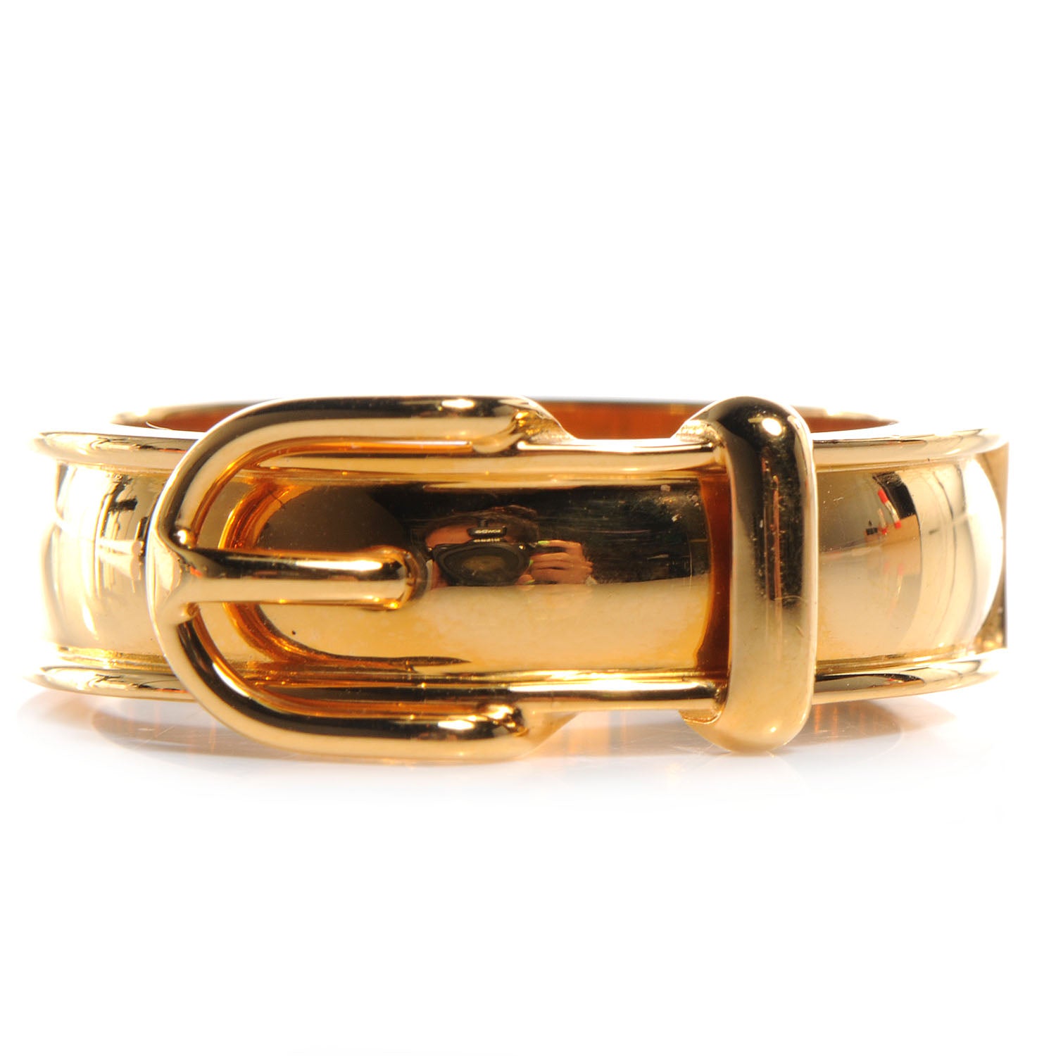 Hermes Belt Buckle Scarf Ring Gold Plated 4 of 7