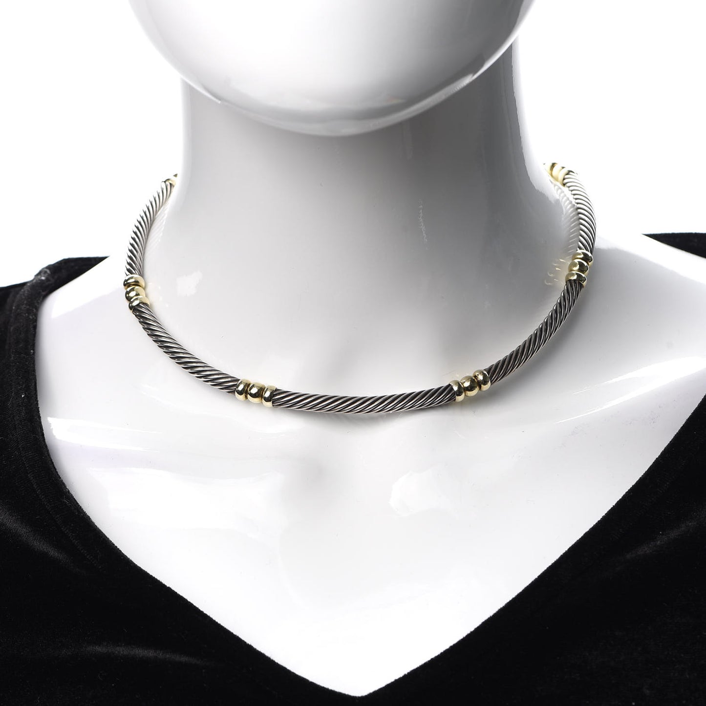 Sterling Silver 14K Yellow Gold Hampton Cable Necklace