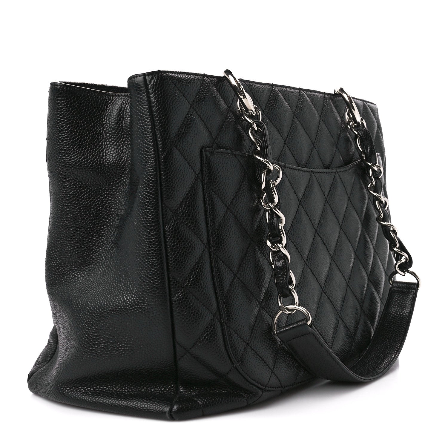 Chanel Caviar Quilted Grand Shopping Tote GST Black 3 of 12