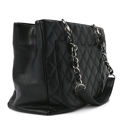 Chanel Caviar Quilted Grand Shopping Tote GST Black 3 of 12